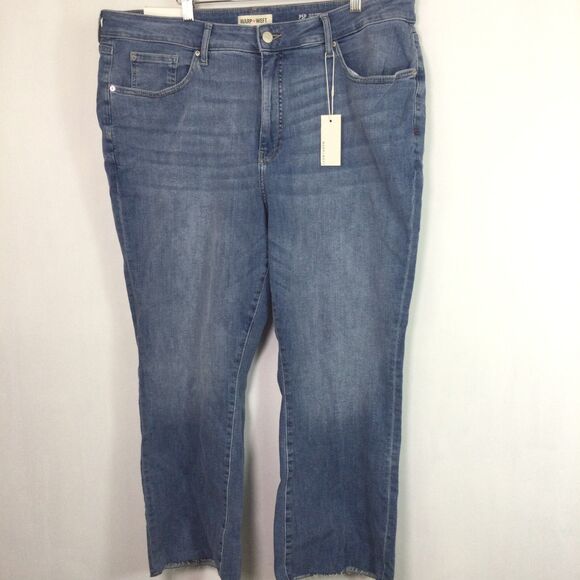 Warp + Weft Womens PSP Palm Springs Crop Bootcut Denim Jeans Blue Size 20 NWT - Picture 12 of 12